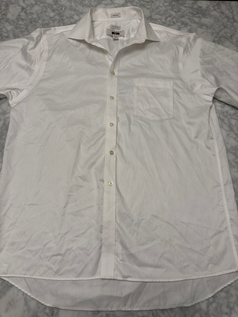 Joseph Men's White Button-Front Dress Shirt with Chest Pocket